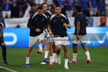 2024-07-09 - Munich , Germany 09.07.2024: Kylian Mbappe of France during warm-up before the UEFA EURO 2024 semi-finals, football match between Spain vs France at Munich Football Allianz Arena - UEFA EURO 2024 - SEMIFINALS - SPAIN VS FRANCE  - UEFA EUROPEAN - SOCCER