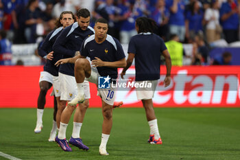 2024-07-09 - Munich , Germany 09.07.2024: Kylian Mbappe of France during warm-up before the UEFA EURO 2024 semi-finals, football match between Spain vs France at Munich Football Allianz Arena - UEFA EURO 2024 - SEMIFINALS - SPAIN VS FRANCE  - UEFA EUROPEAN - SOCCER