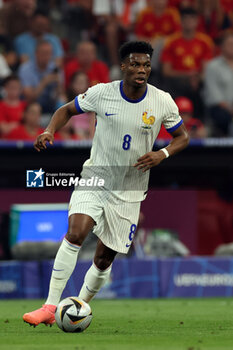 2024-07-09 - Munich , Germany 09.07.2024: Aurelien Tchouameni of France during the UEFA EURO 2024 semi-finals, football match between Spain vs France at Munich Football Allianz Arena - UEFA EURO 2024 - SEMIFINALS - SPAIN VS FRANCE  - UEFA EUROPEAN - SOCCER