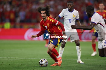 2024-07-09 - Munich , Germany 09.07.2024: Ousmane Dembele of France, Marc Cucurella of Spain during the UEFA EURO 2024 semi-finals, football match between Spain vs France at Munich Football Allianz Arena - UEFA EURO 2024 - SEMIFINALS - SPAIN VS FRANCE  - UEFA EUROPEAN - SOCCER