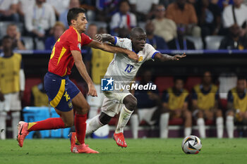 2024-07-09 - Munich , Germany 09.07.2024: N'Golo Kante of France, Rodri of Spain during the UEFA EURO 2024 semi-finals, football match between Spain vs France at Munich Football Allianz Arena - UEFA EURO 2024 - SEMIFINALS - SPAIN VS FRANCE  - UEFA EUROPEAN - SOCCER