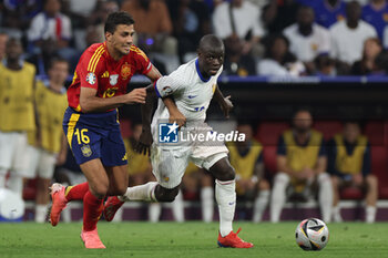 2024-07-09 - Munich , Germany 09.07.2024: N'Golo Kante of France, Rodri of Spain during the UEFA EURO 2024 semi-finals, football match between Spain vs France at Munich Football Allianz Arena - UEFA EURO 2024 - SEMIFINALS - SPAIN VS FRANCE  - UEFA EUROPEAN - SOCCER