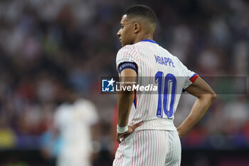 2024-07-09 - Munich , Germany 09.07.2024: Kylian Mbappe of France during the UEFA EURO 2024 semi-finals, football match between Spain vs France at Munich Football Allianz Arena - UEFA EURO 2024 - SEMIFINALS - SPAIN VS FRANCE  - UEFA EUROPEAN - SOCCER