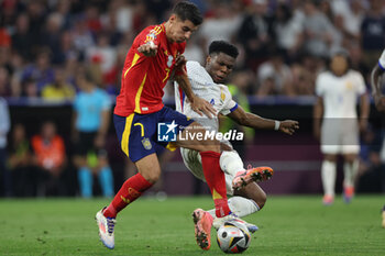 2024-07-09 - Munich , Germany 09.07.2024: Alvaro Morata of Spain, Aurelien Tchouameni of France \during the UEFA EURO 2024 semi-finals, football match between Spain vs France at Munich Football Allianz Arena - UEFA EURO 2024 - SEMIFINALS - SPAIN VS FRANCE  - UEFA EUROPEAN - SOCCER