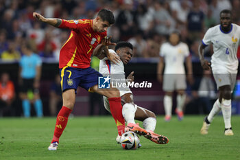 2024-07-09 - Munich , Germany 09.07.2024: Alvaro Morata of Spain, Aurelien Tchouameni of France \during the UEFA EURO 2024 semi-finals, football match between Spain vs France at Munich Football Allianz Arena - UEFA EURO 2024 - SEMIFINALS - SPAIN VS FRANCE  - UEFA EUROPEAN - SOCCER