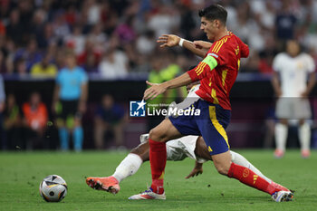 2024-07-09 - Munich , Germany 09.07.2024: Alvaro Morata of Spain, Aurelien Tchouameni of France \during the UEFA EURO 2024 semi-finals, football match between Spain vs France at Munich Football Allianz Arena - UEFA EURO 2024 - SEMIFINALS - SPAIN VS FRANCE  - UEFA EUROPEAN - SOCCER