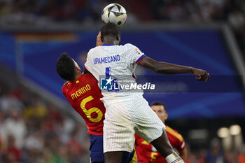 2024-07-09 - Munich , Germany 09.07.2024: Merino, Ferland Mendy of France during the UEFA EURO 2024 semi-finals, football match between Spain vs France at Munich Football Allianz Arena - UEFA EURO 2024 - SEMIFINALS - SPAIN VS FRANCE  - UEFA EUROPEAN - SOCCER