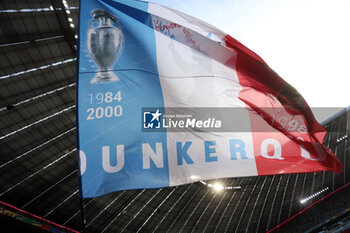 2024-07-09 - Munich , Germany 09.07.2024: France flag waving during the UEFA EURO 2024 semi-finals, football match between Spain vs France at Munich Football Allianz Arena - UEFA EURO 2024 - SEMIFINALS - SPAIN VS FRANCE  - UEFA EUROPEAN - SOCCER