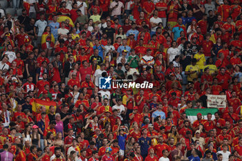 2024-07-09 - Munich , Germany 09.07.2024: red Spain supporters during the UEFA EURO 2024 semi-finals, football match between Spain vs France at Munich Football Allianz Arena - UEFA EURO 2024 - SEMIFINALS - SPAIN VS FRANCE  - UEFA EUROPEAN - SOCCER