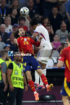 2024-07-09 - Munich , Germany 09.07.2024: Ibrahima Konate of France, Bradley Barcola of France during the UEFA EURO 2024 semi-finals, football match between Spain vs France at Munich Football Allianz Arena - UEFA EURO 2024 - SEMIFINALS - SPAIN VS FRANCE  - UEFA EUROPEAN - SOCCER