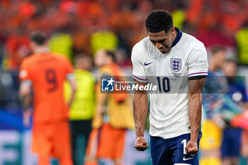 2024-07-10 - Jude Bellingham of England celebrates after the UEFA Euro 2024, Semi-finals football match between Netherlands and England on 10 July 2024 at Signal Iduna Park in Dortmund, Germany - FOOTBALL - EURO 2024 - 1/2 - NETHERLANDS V ENGLAND - UEFA EUROPEAN - SOCCER