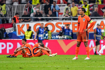 2024-07-10 - Virgil van Dijk of the Netherlands looks dejected after the UEFA Euro 2024, Semi-finals football match between Netherlands and England on 10 July 2024 at Signal Iduna Park in Dortmund, Germany - FOOTBALL - EURO 2024 - 1/2 - NETHERLANDS V ENGLAND - UEFA EUROPEAN - SOCCER