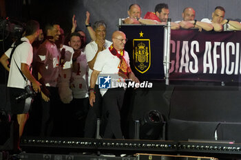 2024-07-15 - Luis de la Fuente, head coach of Spain, seen during the celebration of the Spanish national football team for the victory of the UEFA Euro 2024 title at Plaza de Cibeles on May 12, 2024 in Madrid, Spain. - SPAIN CELEBRATION UEFA EURO 2024 WIN - UEFA EUROPEAN - SOCCER