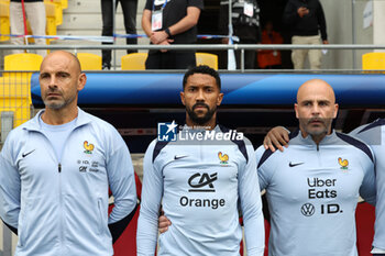 2024-09-10 - Gérald Baticle, Gaël Clichy, Jérémie Janot (FRA) during the UEFA Under 21 Championship 2025, Qualifying, Group H football match between France and Bosnia and Herzegovina on 10 September 2024 at MMArena in Le Mans, France - FOOTBALL - UEFA U21 EURO 2025 - QUALIFYING - FRANCE V BOSNIA AND HERZEGOVINA - UEFA EUROPEAN - SOCCER