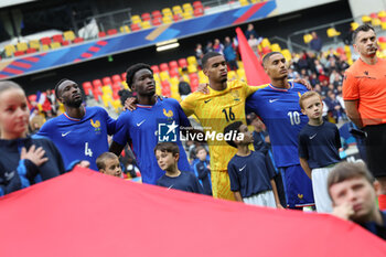 2024-09-10 - Chrislain Matsima, Lucien Agoume, Guillaume Restes, Enzo Millot (FRA) during the UEFA Under 21 Championship 2025, Qualifying, Group H football match between France and Bosnia and Herzegovina on 10 September 2024 at MMArena in Le Mans, France - FOOTBALL - UEFA U21 EURO 2025 - QUALIFYING - FRANCE V BOSNIA AND HERZEGOVINA - UEFA EUROPEAN - SOCCER