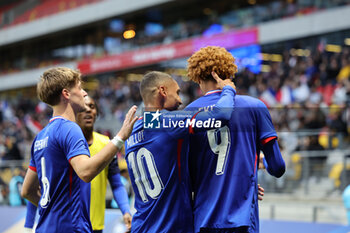 2024-09-10 - Johann Lepenant, Enzo Millot, Hugo Etikite (FRA) during the UEFA Under 21 Championship 2025, Qualifying, Group H football match between France and Bosnia and Herzegovina on 10 September 2024 at MMArena in Le Mans, France - FOOTBALL - UEFA U21 EURO 2025 - QUALIFYING - FRANCE V BOSNIA AND HERZEGOVINA - UEFA EUROPEAN - SOCCER