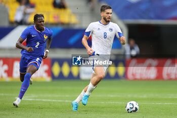 2024-09-10 - Castello Lubeka (FRA), Eldar Mehmedovic (BOS) during the UEFA Under 21 Championship 2025, Qualifying, Group H football match between France and Bosnia and Herzegovina on 10 September 2024 at MMArena in Le Mans, France - FOOTBALL - UEFA U21 EURO 2025 - QUALIFYING - FRANCE V BOSNIA AND HERZEGOVINA - UEFA EUROPEAN - SOCCER