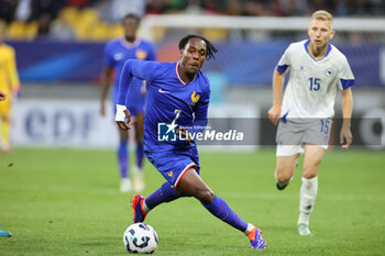 2024-09-10 - Mathys Tel (FRA) during the UEFA Under 21 Championship 2025, Qualifying, Group H football match between France and Bosnia and Herzegovina on 10 September 2024 at MMArena in Le Mans, France - FOOTBALL - UEFA U21 EURO 2025 - QUALIFYING - FRANCE V BOSNIA AND HERZEGOVINA - UEFA EUROPEAN - SOCCER