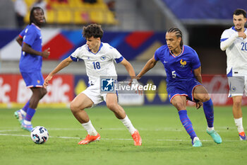 2024-09-10 - Kerim Alajbegovic (BOS), Kiliann Sildillia (FRA) during the UEFA Under 21 Championship 2025, Qualifying, Group H football match between France and Bosnia and Herzegovina on 10 September 2024 at MMArena in Le Mans, France - FOOTBALL - UEFA U21 EURO 2025 - QUALIFYING - FRANCE V BOSNIA AND HERZEGOVINA - UEFA EUROPEAN - SOCCER