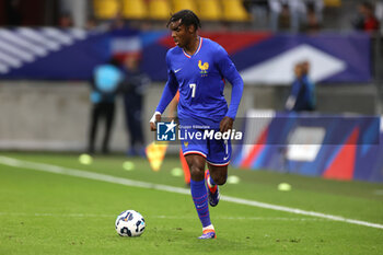 2024-09-10 - Mathys Tel (FRA) during the UEFA Under 21 Championship 2025, Qualifying, Group H football match between France and Bosnia and Herzegovina on 10 September 2024 at MMArena in Le Mans, France - FOOTBALL - UEFA U21 EURO 2025 - QUALIFYING - FRANCE V BOSNIA AND HERZEGOVINA - UEFA EUROPEAN - SOCCER