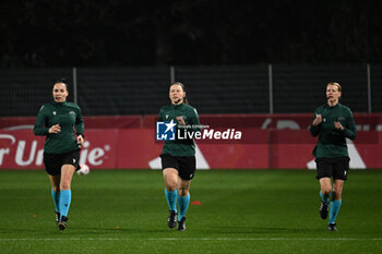 2024-01-24 - Referee Frida Klarlund (DEN) during the day 5 Group C of the UEFA Women's Champions League between A.S. Roma vs F.C. Bayern Munchen, 24 January 2024 at the Stadio Tre Fontane in Rome, Italy. - AS ROMA VS FC BAYERN MüNCHEN - UEFA CHAMPIONS LEAGUE WOMEN - SOCCER