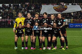 2024-01-24 - A.S. Roma Women line up for a team photograph during the day 5 Group C of the UEFA Women's Champions League between A.S. Roma vs F.C. Bayern Munchen, 24 January 2024 at the Stadio Tre Fontane in Rome, Italy. - AS ROMA VS FC BAYERN MüNCHEN - UEFA CHAMPIONS LEAGUE WOMEN - SOCCER