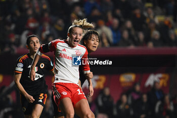 2024-01-24 - Lea Schuller of FC Bayern Munchen and Moeka Minami of A.S. Roma Women during the day 5 Group C of the UEFA Women's Champions League between A.S. Roma vs F.C. Bayern Munchen, 24 January 2024 at the Stadio Tre Fontane in Rome, Italy. - AS ROMA VS FC BAYERN MüNCHEN - UEFA CHAMPIONS LEAGUE WOMEN - SOCCER