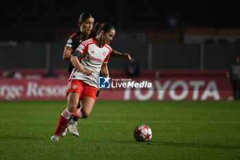 2024-01-24 - Tuva Hansen of FC Bayern Munchen and Laura Feiersinger of A.S. Roma Women during the day 5 Group C of the UEFA Women's Champions League between A.S. Roma vs F.C. Bayern Munchen, 24 January 2024 at the Stadio Tre Fontane in Rome, Italy. - AS ROMA VS FC BAYERN MüNCHEN - UEFA CHAMPIONS LEAGUE WOMEN - SOCCER