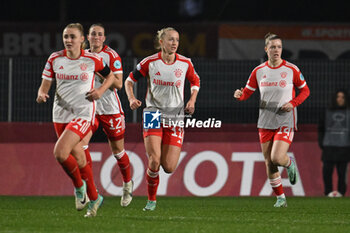 2024-01-24 - Lea Schuller of FC Bayern Munchen celebrates after scoring 1-1 during the day 5 Group C of the UEFA Women's Champions League between A.S. Roma vs F.C. Bayern Munchen, 24 January 2024 at the Stadio Tre Fontane in Rome, Italy. - AS ROMA VS FC BAYERN MüNCHEN - UEFA CHAMPIONS LEAGUE WOMEN - SOCCER