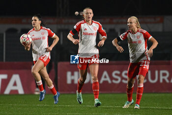 2024-01-24 - Lea Schuller of FC Bayern Munchen celebrates after scoring 1-1 during the day 5 Group C of the UEFA Women's Champions League between A.S. Roma vs F.C. Bayern Munchen, 24 January 2024 at the Stadio Tre Fontane in Rome, Italy. - AS ROMA VS FC BAYERN MüNCHEN - UEFA CHAMPIONS LEAGUE WOMEN - SOCCER