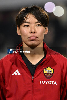 2024-01-24 - Saki Kumagai of A.S. Roma Women during the day 5 Group C of the UEFA Women's Champions League between A.S. Roma vs F.C. Bayern Munchen, 24 January 2024 at the Stadio Tre Fontane in Rome, Italy. - AS ROMA VS FC BAYERN MüNCHEN - UEFA CHAMPIONS LEAGUE WOMEN - SOCCER