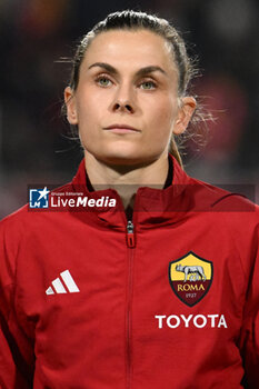 2024-01-24 - Emilie Haavi of A.S. Roma Women during the day 5 Group C of the UEFA Women's Champions League between A.S. Roma vs F.C. Bayern Munchen, 24 January 2024 at the Stadio Tre Fontane in Rome, Italy. - AS ROMA VS FC BAYERN MüNCHEN - UEFA CHAMPIONS LEAGUE WOMEN - SOCCER