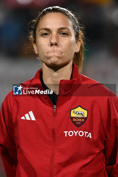 2024-01-24 - Manuela Giugliano of A.S. Roma Women during the day 5 Group C of the UEFA Women's Champions League between A.S. Roma vs F.C. Bayern Munchen, 24 January 2024 at the Stadio Tre Fontane in Rome, Italy. - AS ROMA VS FC BAYERN MüNCHEN - UEFA CHAMPIONS LEAGUE WOMEN - SOCCER