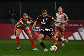 2024-01-24 - Georgia Stanway of FC Bayern Munchen and Laura Feiersinger of A.S. Roma Women during the day 5 Group C of the UEFA Women's Champions League between A.S. Roma vs F.C. Bayern Munchen, 24 January 2024 at the Stadio Tre Fontane in Rome, Italy. - AS ROMA VS FC BAYERN MüNCHEN - UEFA CHAMPIONS LEAGUE WOMEN - SOCCER