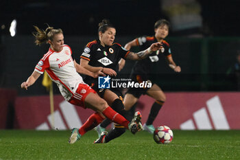 2024-01-24 - Georgia Stanway of FC Bayern Munchen and Elena Linari of A.S. Roma Women during the day 5 Group C of the UEFA Women's Champions League between A.S. Roma vs F.C. Bayern Munchen, 24 January 2024 at the Stadio Tre Fontane in Rome, Italy. - AS ROMA VS FC BAYERN MüNCHEN - UEFA CHAMPIONS LEAGUE WOMEN - SOCCER