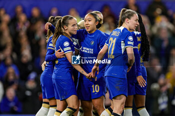 2024-01-25 - Guro Reiten (11) of Chelsea scores from the penalty spot and celebrates 1-0 during the UEFA Women's Champions League, Group D football match between Chelsea and Real Madrid on 24 January 2024 at Stamford Bridge in London, England - FOOTBALL - WOMEN'S CHAMPIONS LEAGUE - CHELSEA V REAL MADRID - UEFA CHAMPIONS LEAGUE WOMEN - SOCCER