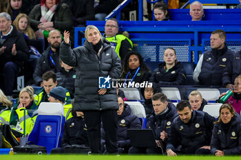 2024-01-25 - Emma Hayes Manager of Chelsea during the UEFA Women's Champions League, Group D football match between Chelsea and Real Madrid on 24 January 2024 at Stamford Bridge in London, England - FOOTBALL - WOMEN'S CHAMPIONS LEAGUE - CHELSEA V REAL MADRID - UEFA CHAMPIONS LEAGUE WOMEN - SOCCER