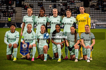 2024-01-30 - The players of Chelsea ahead of the UEFA Women's Champions League, Group D football match between Paris FC and Chelsea on January 30, 2024 at Sebastien Charlety stadium in Paris, France - FOOTBALL - WOMEN'S CHAMPIONS LEAGUE - PARIS FC V CHELSEA - UEFA CHAMPIONS LEAGUE WOMEN - SOCCER
