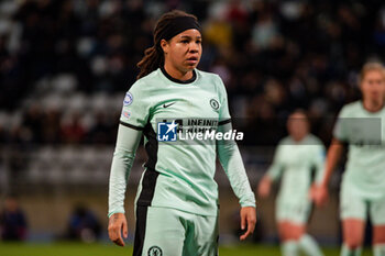 2024-01-30 - Mia Fishel of Chelsea during the UEFA Women's Champions League, Group D football match between Paris FC and Chelsea on January 30, 2024 at Sebastien Charlety stadium in Paris, France - FOOTBALL - WOMEN'S CHAMPIONS LEAGUE - PARIS FC V CHELSEA - UEFA CHAMPIONS LEAGUE WOMEN - SOCCER