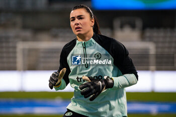 2024-01-30 - Zecira Musovic of Chelsea warms up ahead of the UEFA Women's Champions League, Group D football match between Paris FC and Chelsea on January 30, 2024 at Sebastien Charlety stadium in Paris, France - FOOTBALL - WOMEN'S CHAMPIONS LEAGUE - PARIS FC V CHELSEA - UEFA CHAMPIONS LEAGUE WOMEN - SOCCER