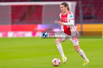 2024-01-30 - Lotte Keukelaar of AFC Ajax during the UEFA Women's Champions League, Group C football match between AFC Ajax and AS Roma on January 30, 2024 at Sportpark De Toekomst in Amsterdam-Duivendrecht, Netherlands - FOOTBALL - WOMEN'S CHAMPIONS LEAGUE - AJAX V AS ROMA - UEFA CHAMPIONS LEAGUE WOMEN - SOCCER
