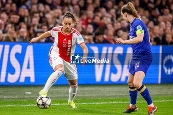 2024-03-19 - Chasity Grant of AFC Ajax during the UEFA Women's Champions League, Quarter-finals, 1st leg football match between AFC Ajax and Chelsea FC on March 19, 2024 at Johan Cruijff ArenA in Amsterdam, Netherlands - FOOTBALL - WOMEN'S CHAMPIONS LEAGUE - AJAX V CHELSEA - UEFA CHAMPIONS LEAGUE WOMEN - SOCCER