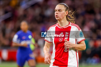 2024-03-19 - Romee Leuchter of AFC Ajax during the UEFA Women's Champions League, Quarter-finals, 1st leg football match between AFC Ajax and Chelsea FC on March 19, 2024 at Johan Cruijff ArenA in Amsterdam, Netherlands - FOOTBALL - WOMEN'S CHAMPIONS LEAGUE - AJAX V CHELSEA - UEFA CHAMPIONS LEAGUE WOMEN - SOCCER