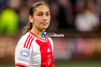 2024-03-19 - Daliyah de Klonia of AFC Ajax during the UEFA Women's Champions League, Quarter-finals, 1st leg football match between AFC Ajax and Chelsea FC on March 19, 2024 at Johan Cruijff ArenA in Amsterdam, Netherlands - FOOTBALL - WOMEN'S CHAMPIONS LEAGUE - AJAX V CHELSEA - UEFA CHAMPIONS LEAGUE WOMEN - SOCCER