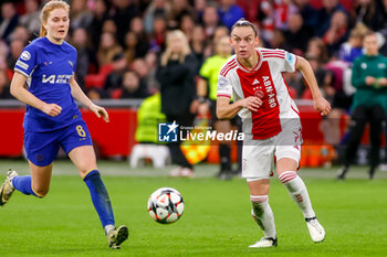 2024-03-19 - Romee Leuchter of AFC Ajax during the UEFA Women's Champions League, Quarter-finals, 1st leg football match between AFC Ajax and Chelsea FC on March 19, 2024 at Johan Cruijff ArenA in Amsterdam, Netherlands - FOOTBALL - WOMEN'S CHAMPIONS LEAGUE - AJAX V CHELSEA - UEFA CHAMPIONS LEAGUE WOMEN - SOCCER
