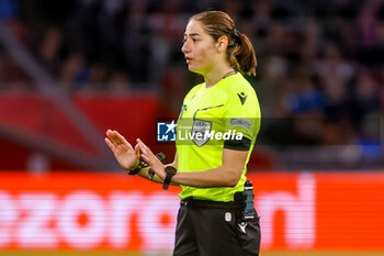 2024-03-19 - Referee Maria Caputi during the UEFA Women's Champions League, Quarter-finals, 1st leg football match between AFC Ajax and Chelsea FC on March 19, 2024 at Johan Cruijff ArenA in Amsterdam, Netherlands - FOOTBALL - WOMEN'S CHAMPIONS LEAGUE - AJAX V CHELSEA - UEFA CHAMPIONS LEAGUE WOMEN - SOCCER