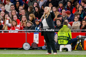2024-03-19 - Head Coach Emma Hayes of Chelsea during the UEFA Women's Champions League, Quarter-finals, 1st leg football match between AFC Ajax and Chelsea FC on March 19, 2024 at Johan Cruijff ArenA in Amsterdam, Netherlands - FOOTBALL - WOMEN'S CHAMPIONS LEAGUE - AJAX V CHELSEA - UEFA CHAMPIONS LEAGUE WOMEN - SOCCER