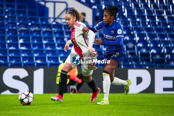 2024-03-25 - Ajax’s Chasity Grant and Chelsea's Ashley Lawrence during the UEFA Women's Champions League, Quarter-finals, 2nd leg football match between Chelsea FC and AFC Ajax on 27 March 2024 at Stamford Bridge in London, England - FOOTBALL - WOMEN'S CHAMPIONS LEAGUE - CHELSEA V AJAX - UEFA CHAMPIONS LEAGUE WOMEN - SOCCER