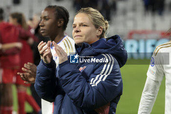 2024-03-27 - Eugenie Le Sommer of Lyon salutes the supporters following the UEFA Women's Champions League, Quarter-finals, 2nd leg football match between Olympique Lyonnais and SL Benfica on March 27, 2024 at Groupama stadium in Decines-Charpieu near Lyon, France - FOOTBALL - WOMEN'S CHAMPIONS LEAGUE - LYON V BENFICA - UEFA CHAMPIONS LEAGUE WOMEN - SOCCER