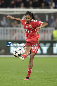 2024-03-27 - Lais Araujo of Benfica during the UEFA Women's Champions League, Quarter-finals, 2nd leg football match between Olympique Lyonnais and SL Benfica on March 27, 2024 at Groupama stadium in Decines-Charpieu near Lyon, France - FOOTBALL - WOMEN'S CHAMPIONS LEAGUE - LYON V BENFICA - UEFA CHAMPIONS LEAGUE WOMEN - SOCCER